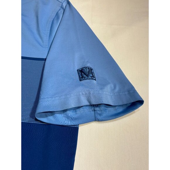 Peter Millar Mens Summer Comfort Polo Shirt XL Blue Colorblock Design - Picture 4 of 7